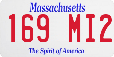 MA license plate 169MI2
