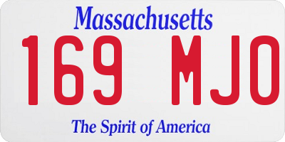 MA license plate 169MJ0