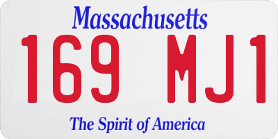 MA license plate 169MJ1