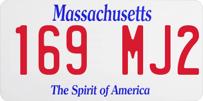 MA license plate 169MJ2