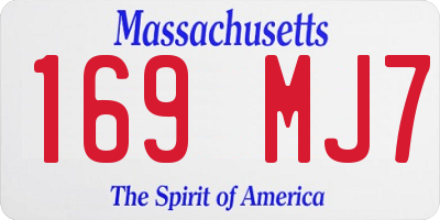 MA license plate 169MJ7