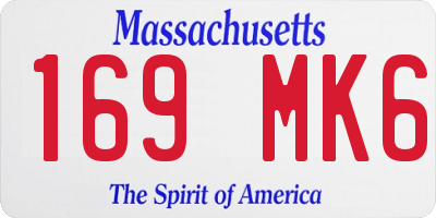 MA license plate 169MK6