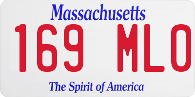MA license plate 169ML0