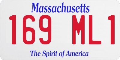 MA license plate 169ML1