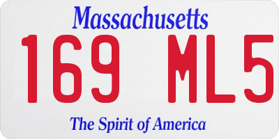 MA license plate 169ML5