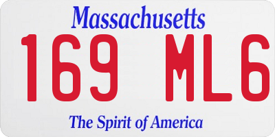 MA license plate 169ML6