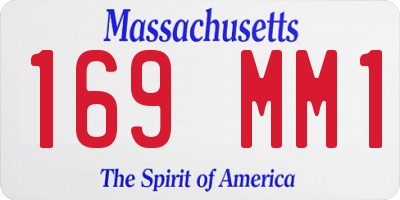 MA license plate 169MM1