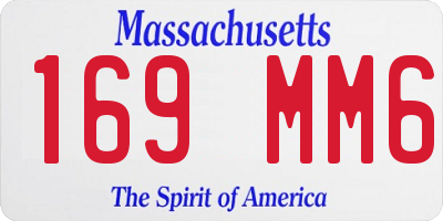 MA license plate 169MM6