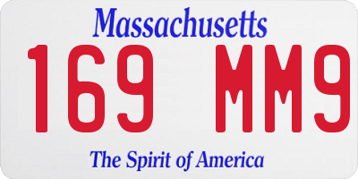 MA license plate 169MM9