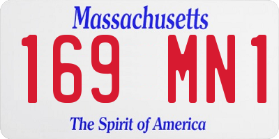 MA license plate 169MN1