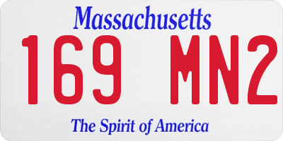 MA license plate 169MN2