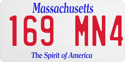 MA license plate 169MN4