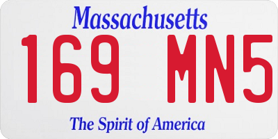 MA license plate 169MN5