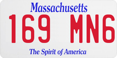 MA license plate 169MN6