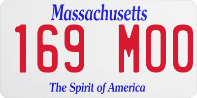 MA license plate 169MO0
