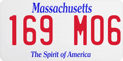 MA license plate 169MO6