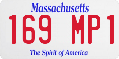 MA license plate 169MP1