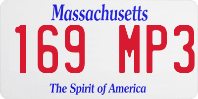 MA license plate 169MP3