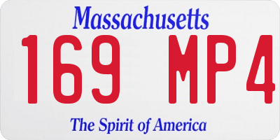 MA license plate 169MP4