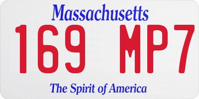 MA license plate 169MP7
