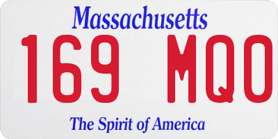 MA license plate 169MQ0