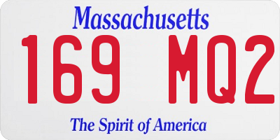 MA license plate 169MQ2