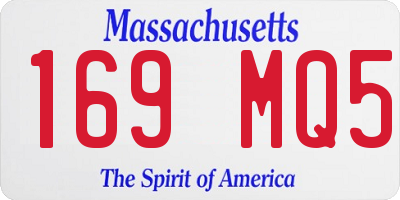 MA license plate 169MQ5
