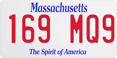 MA license plate 169MQ9
