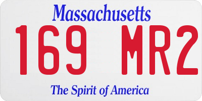 MA license plate 169MR2