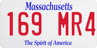 MA license plate 169MR4