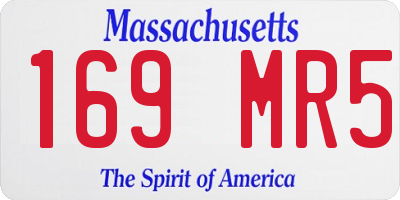 MA license plate 169MR5