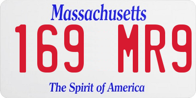MA license plate 169MR9