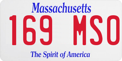 MA license plate 169MS0
