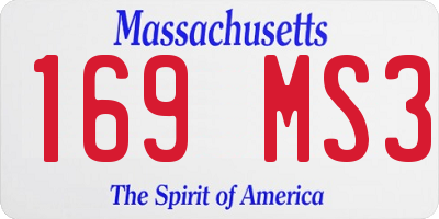 MA license plate 169MS3