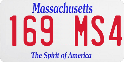 MA license plate 169MS4
