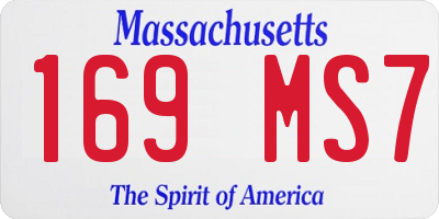 MA license plate 169MS7