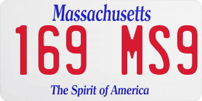 MA license plate 169MS9