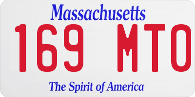 MA license plate 169MT0
