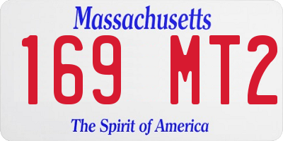 MA license plate 169MT2