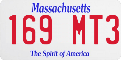 MA license plate 169MT3