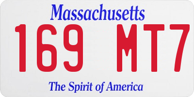 MA license plate 169MT7