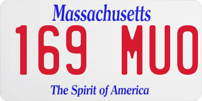 MA license plate 169MU0