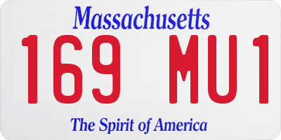 MA license plate 169MU1