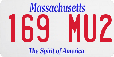 MA license plate 169MU2