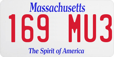 MA license plate 169MU3