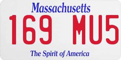 MA license plate 169MU5
