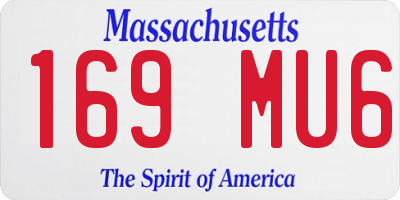 MA license plate 169MU6