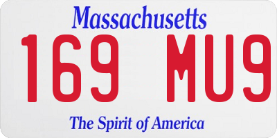 MA license plate 169MU9