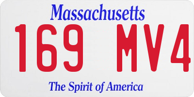 MA license plate 169MV4