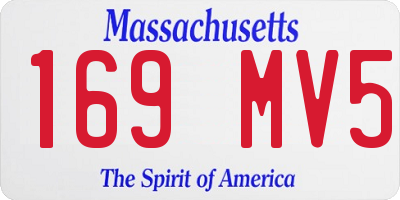 MA license plate 169MV5